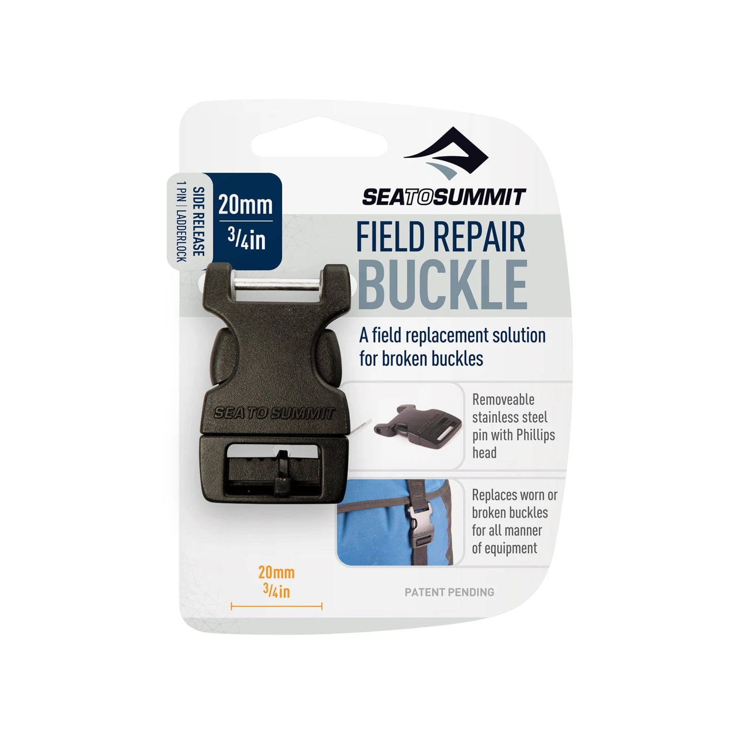 Sea To Summit Side Release Field Repair Buckle With Removable Pin 2 Sea To Summit Side Release Field Repair Buckle With Removable Pin - Image 2
