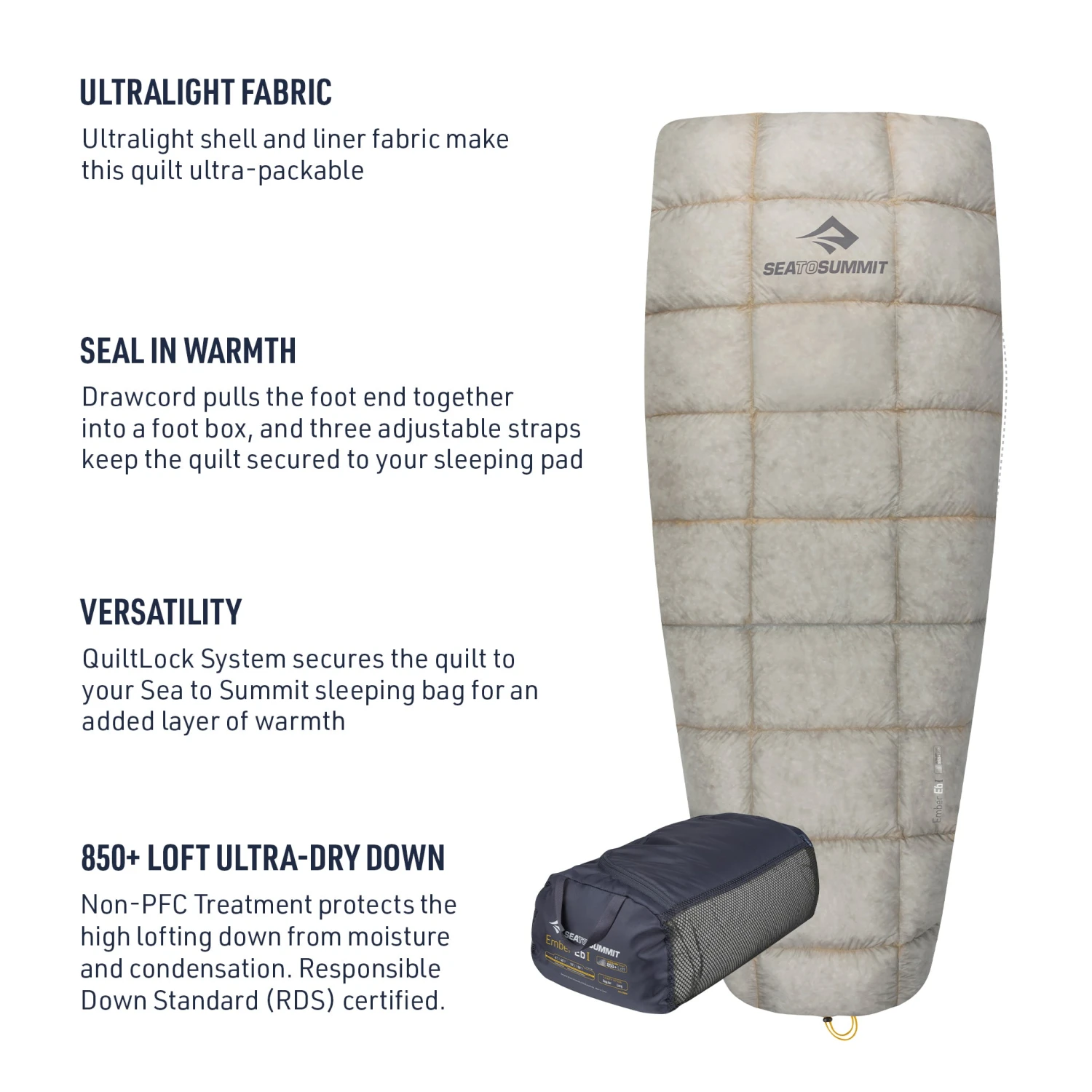 Sea To Summit Ember Ultralight Down Quilt (50°F, 35°F & 25°F) 6 Sea To Summit Ember Ultralight Down Quilt (50°F, 35°F & 25°F) - Image 6