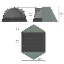 Sea To Summit Ikos TR3 - Three Person Tent -Sea To Summit Outlet Store IkosTR3Diagram