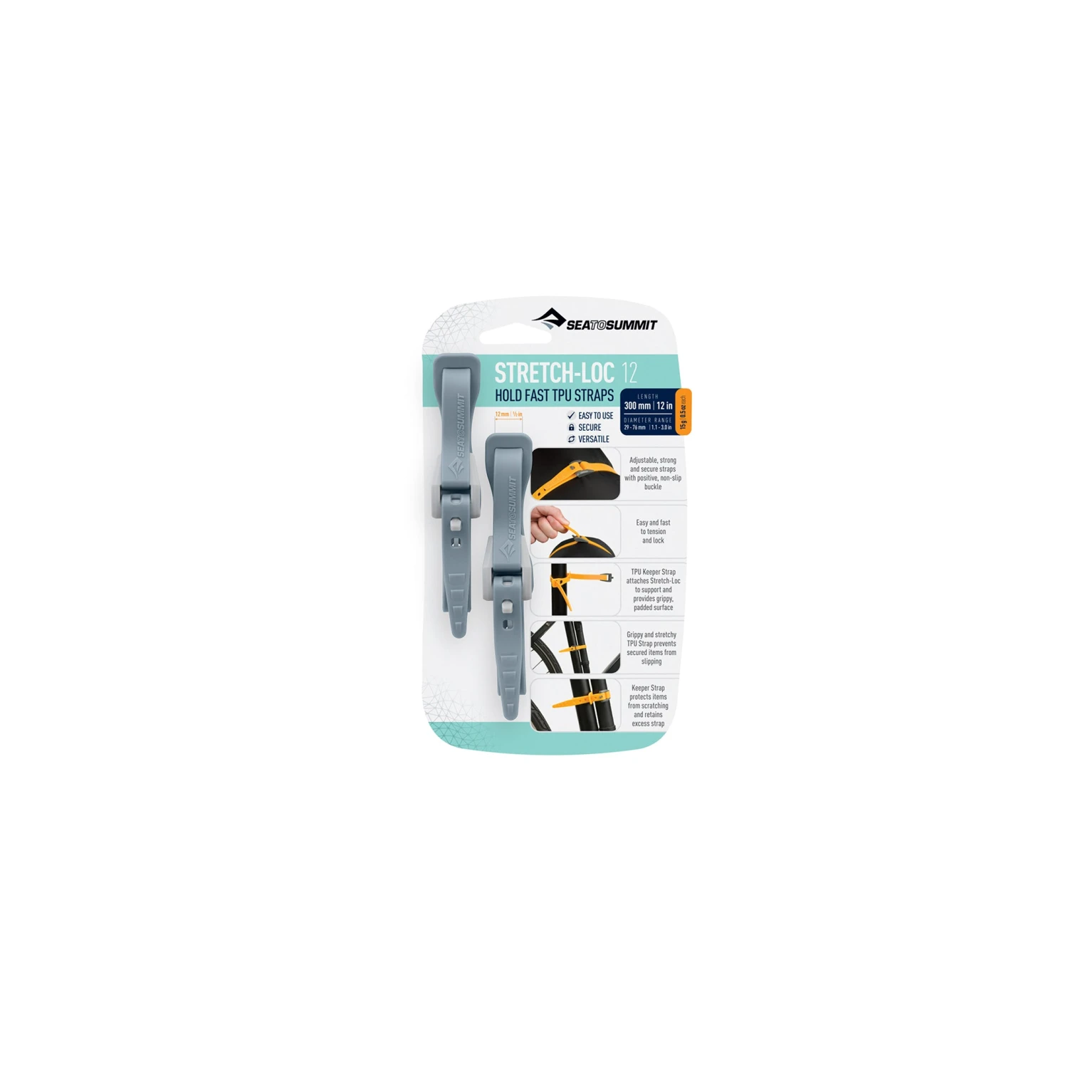 Sea To Summit Stretch-Loc TPU Straps (2 Pack) 7 Sea To Summit Stretch-Loc TPU Straps (2 Pack) - Image 7